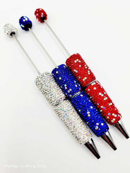 Sparkle Rhinestone Beadable Pen and Cap