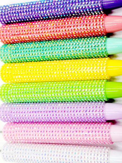 Colorful beaded跳绳 on a white background