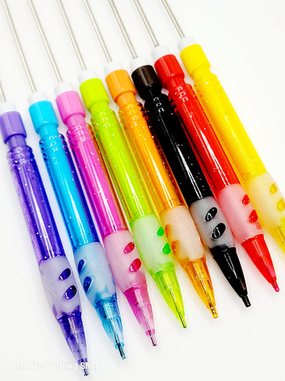Beadable Bright Glitter Mechanical Pencil