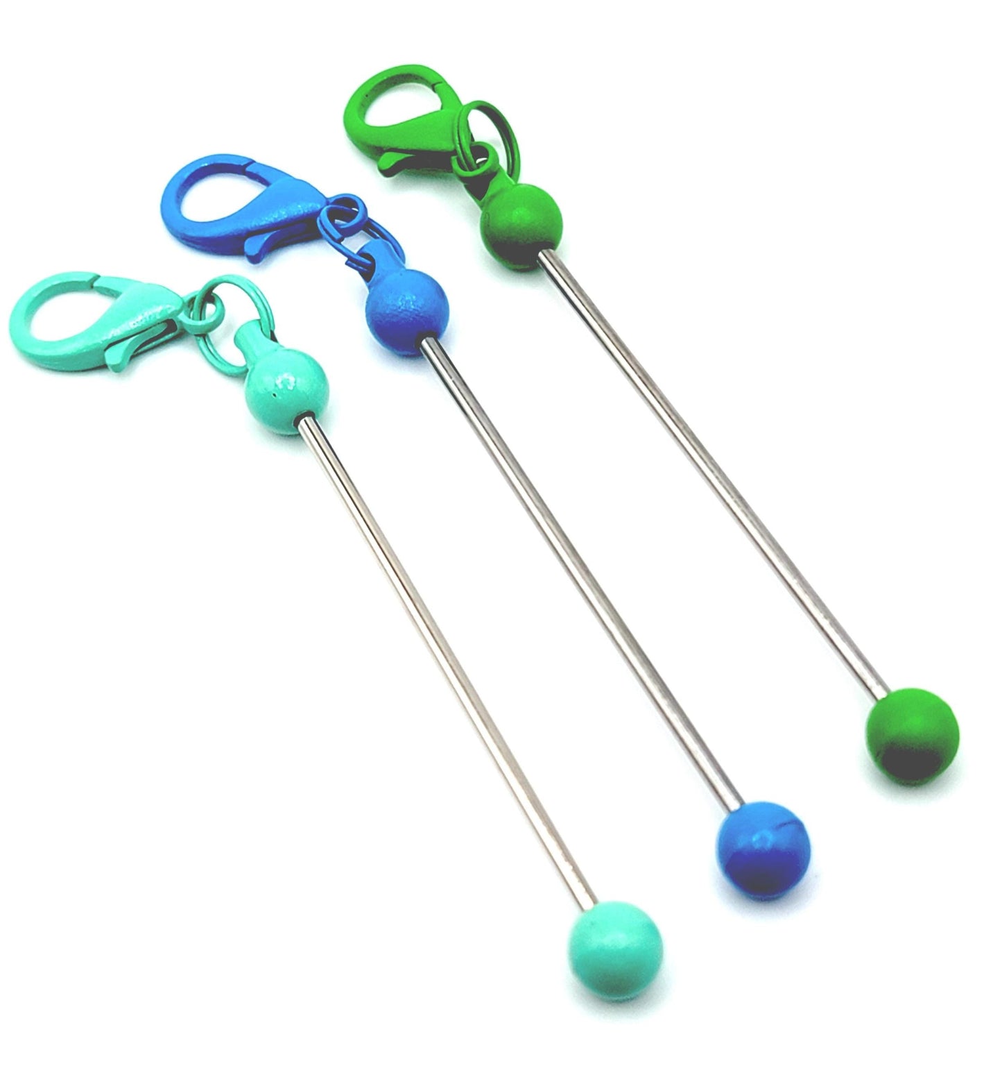 Mini Beadable Keychain Bar – Metal Zipper Pull Blank