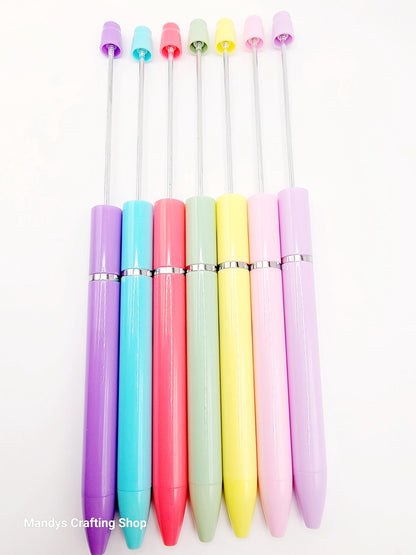 Matte Pastel & Bright Beadable Pen Blanks – Refillable