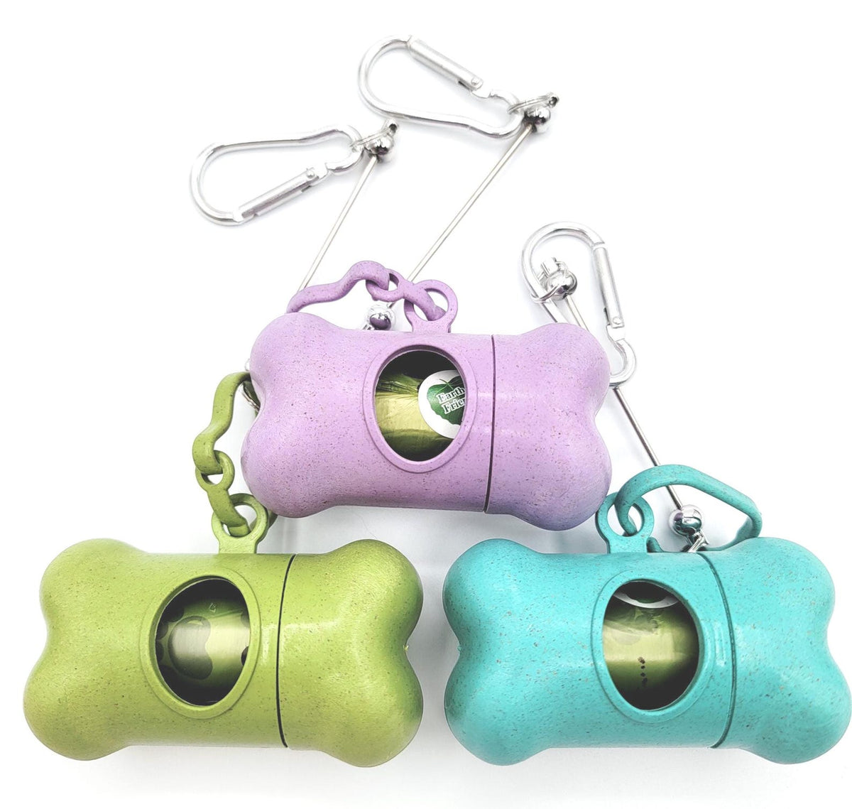Beadable Dog Poop Bag Dispenser Keychain – Bone Shape Waste Bag Holder