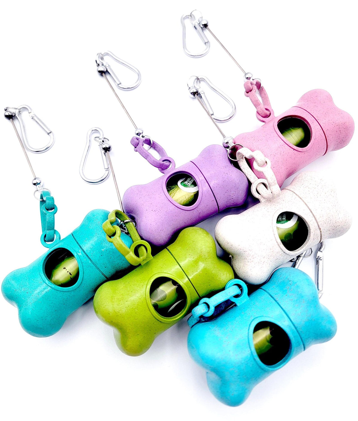 Beadable Dog Poop Bag Dispenser Keychain – Bone Shape Waste Bag Holder