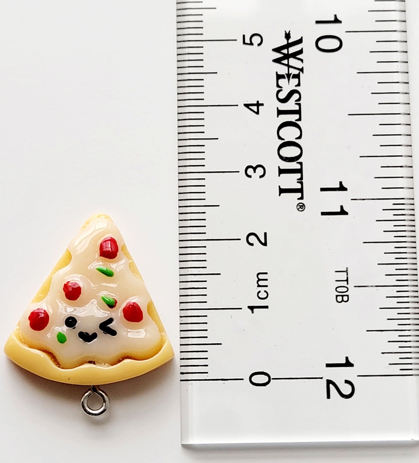 Kawaii Pizza Slice Resin Charm (Set of 2) - Eyehook Jewelry Charm