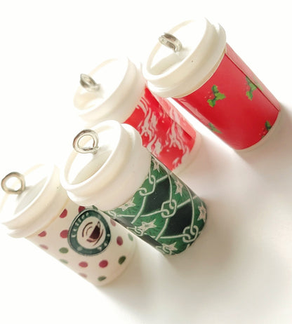 Kawaii Coffee Cup Resin Charms (Set of 2) - Eyehook Charms