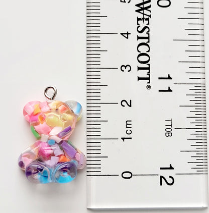 Confetti Bear Resin Charm (Set of 2) - Eyehook Charms