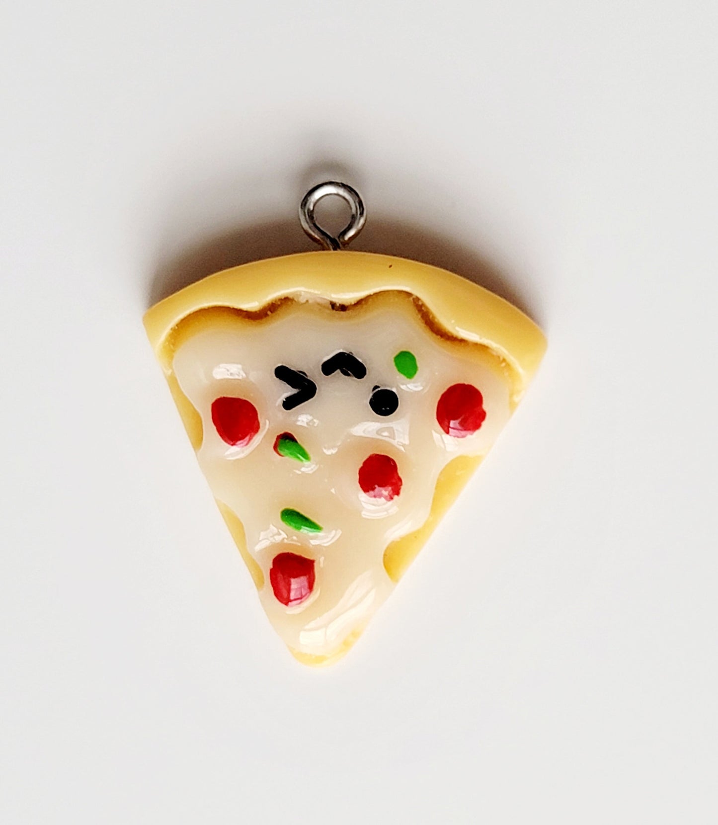 Kawaii Pizza Slice Resin Charm (Set of 2) - Eyehook Jewelry Charm