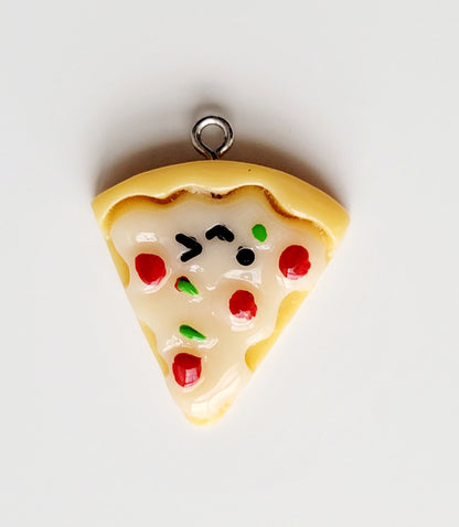 Kawaii Pizza Slice Resin Charm (Set of 2) - Eyehook Jewelry Charm