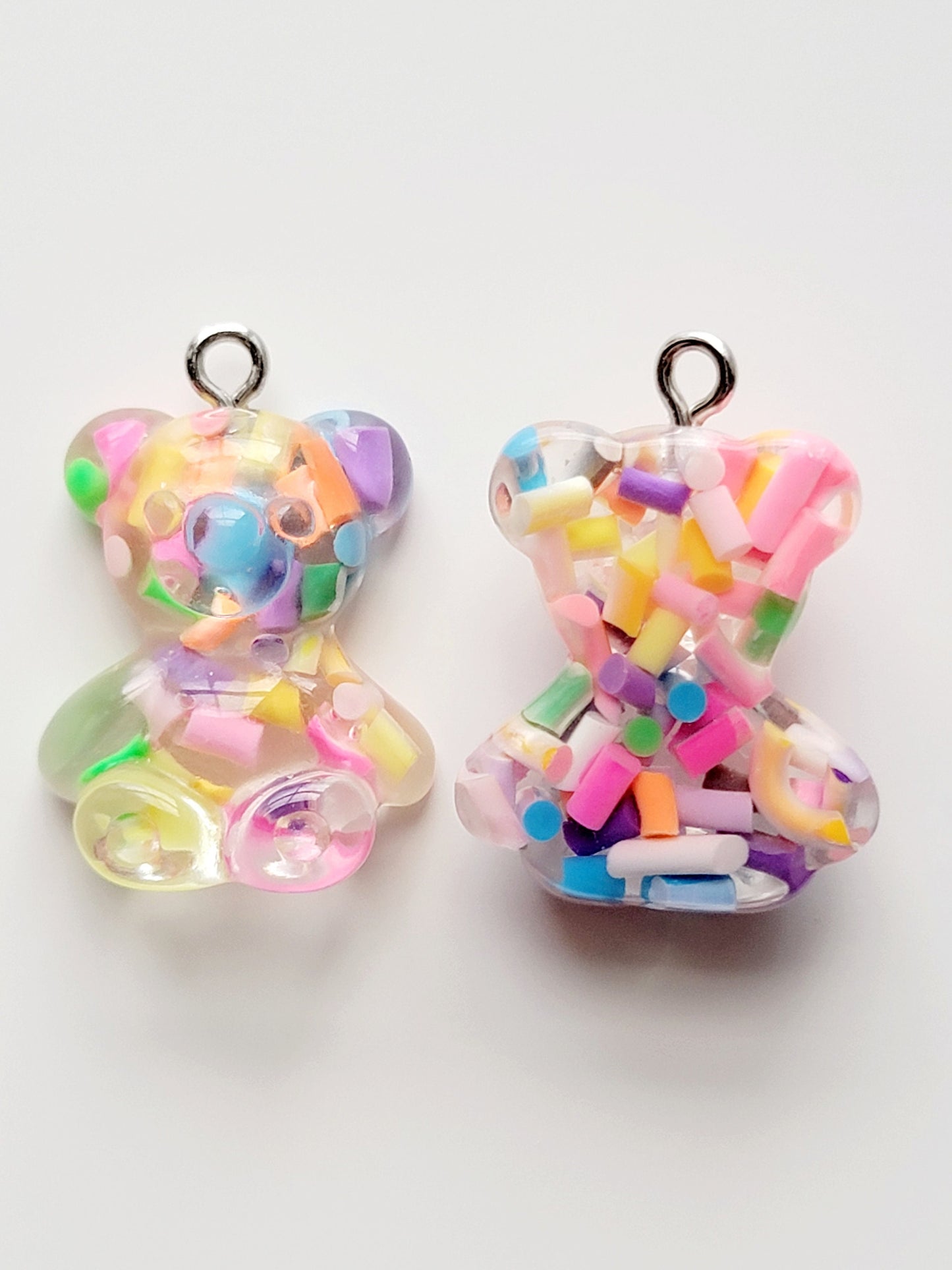 Confetti Bear Resin Charm (Set of 2) - Eyehook Charms