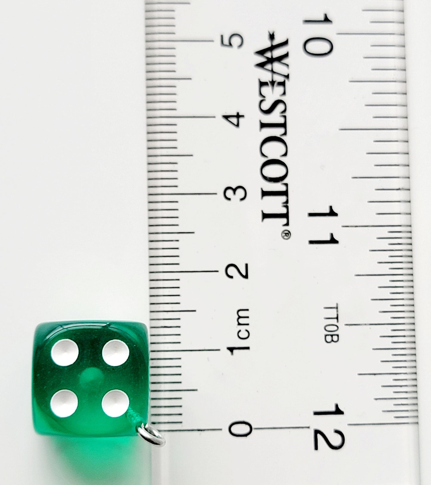 Dice Resin Charms (Set of 2) - Playing Dice Eyehook Jewelry Charms