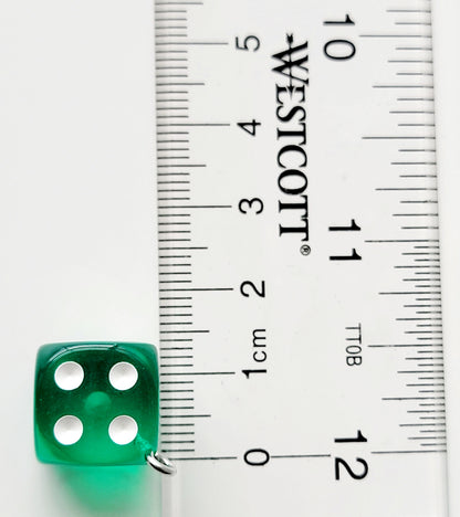 Dice Resin Charms (Set of 2) - Playing Dice Eyehook Jewelry Charms