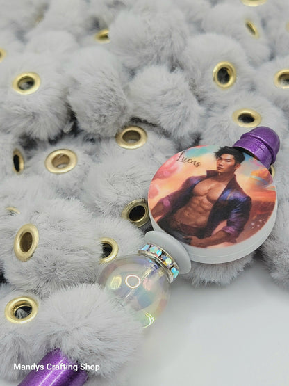 Light Gray Faux Fur Beads – Fuzzy Pom Pom Spacer Beads for Keychains & DIY Crafts (Set of 10)