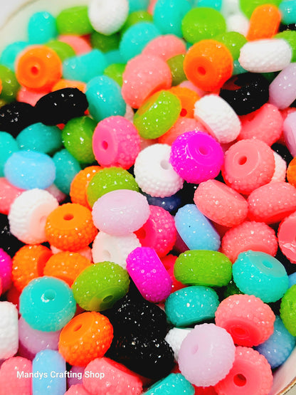 12mm Acrylic Gasket Spacer Beads Mix Color Style 2 – Pack of 20