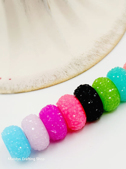 12mm Acrylic Gasket Spacer Beads Mix Color Style 2 – Pack of 20