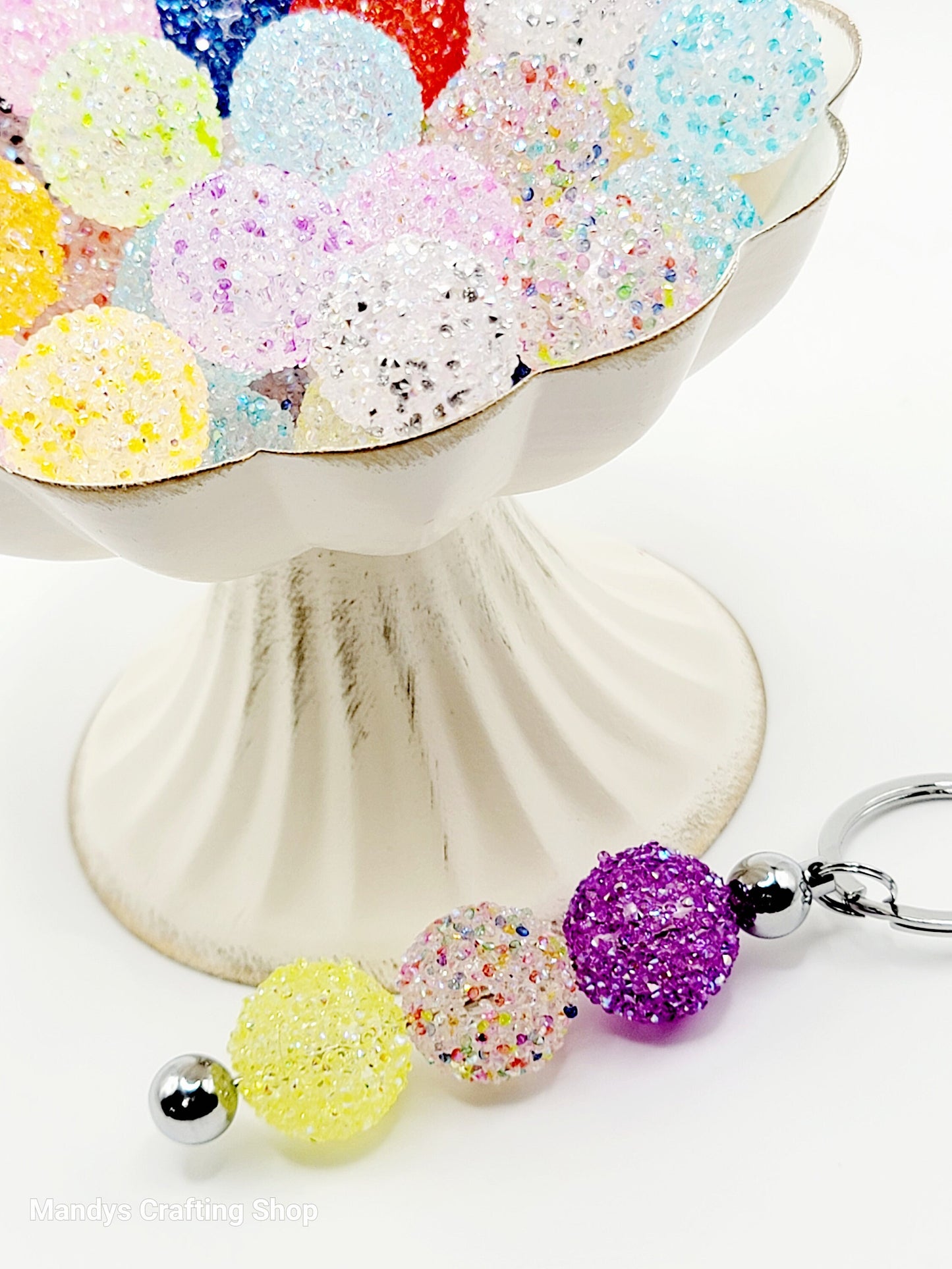 20mm Sugar Bubblegum Acrylic Beads (Set of 5) – Transparent Color Mix
