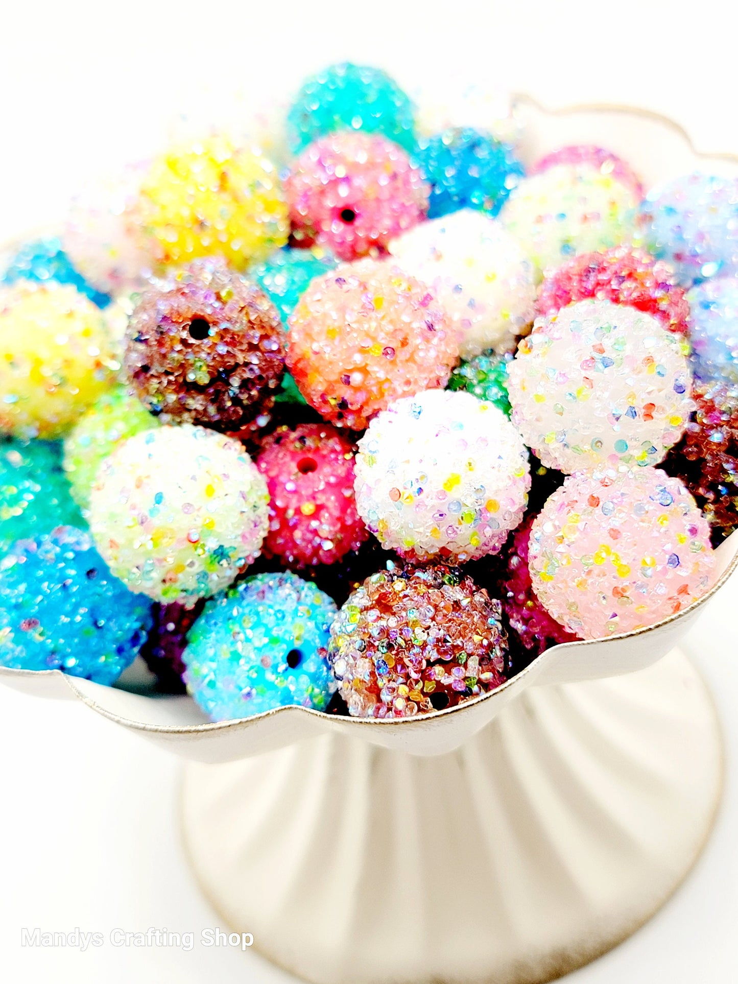 20mm Sugar Bubblegum Acrylic Beads (Set of 5) – Opaque Color Mix