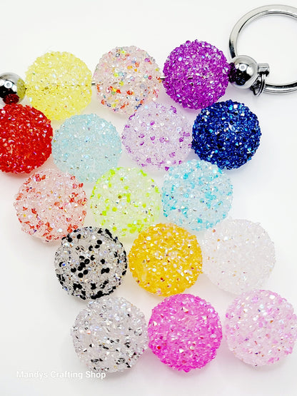 20mm Sugar Bubblegum Acrylic Beads (Set of 5) – Transparent Color Mix