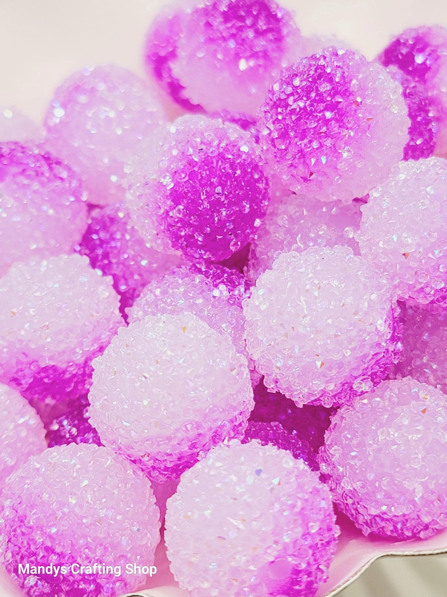 20mm Purple Gradient Sugar Acrylic Beads (Set of 5) – Chunky Bubblegum Beads