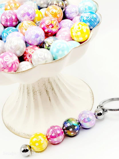 16mm Basket Weave Acrylic Beads (Set of 5)