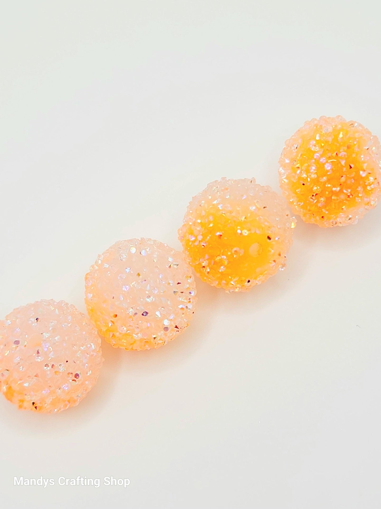 20mm Orange Gradient Sugar Acrylic Beads (Set of 5) – Chunky Bubblegum Beads