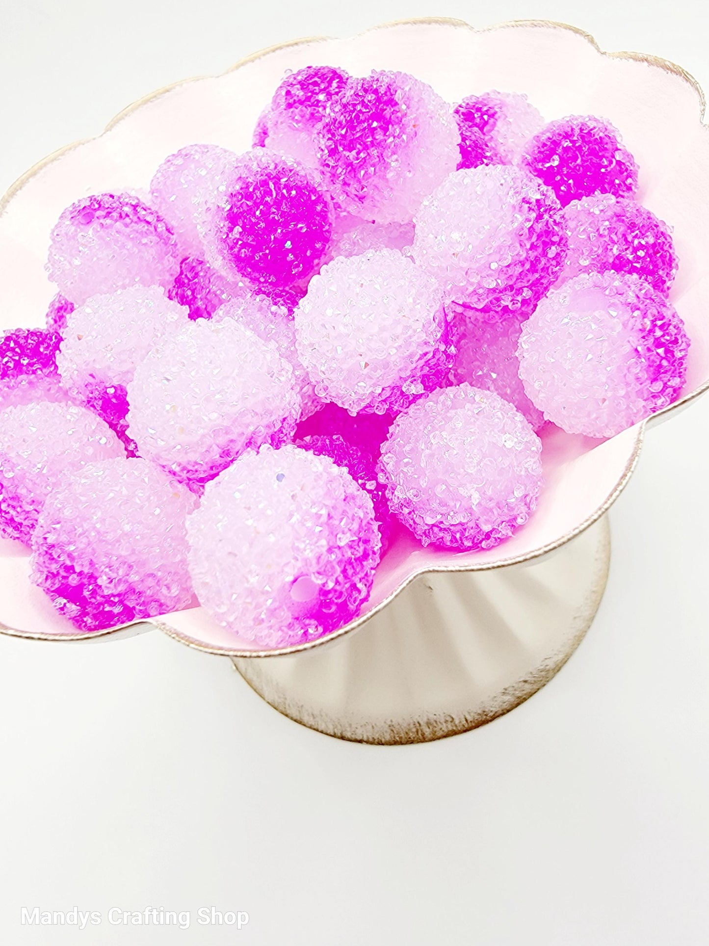 20mm Purple Gradient Sugar Acrylic Beads (Set of 5) – Chunky Bubblegum Beads