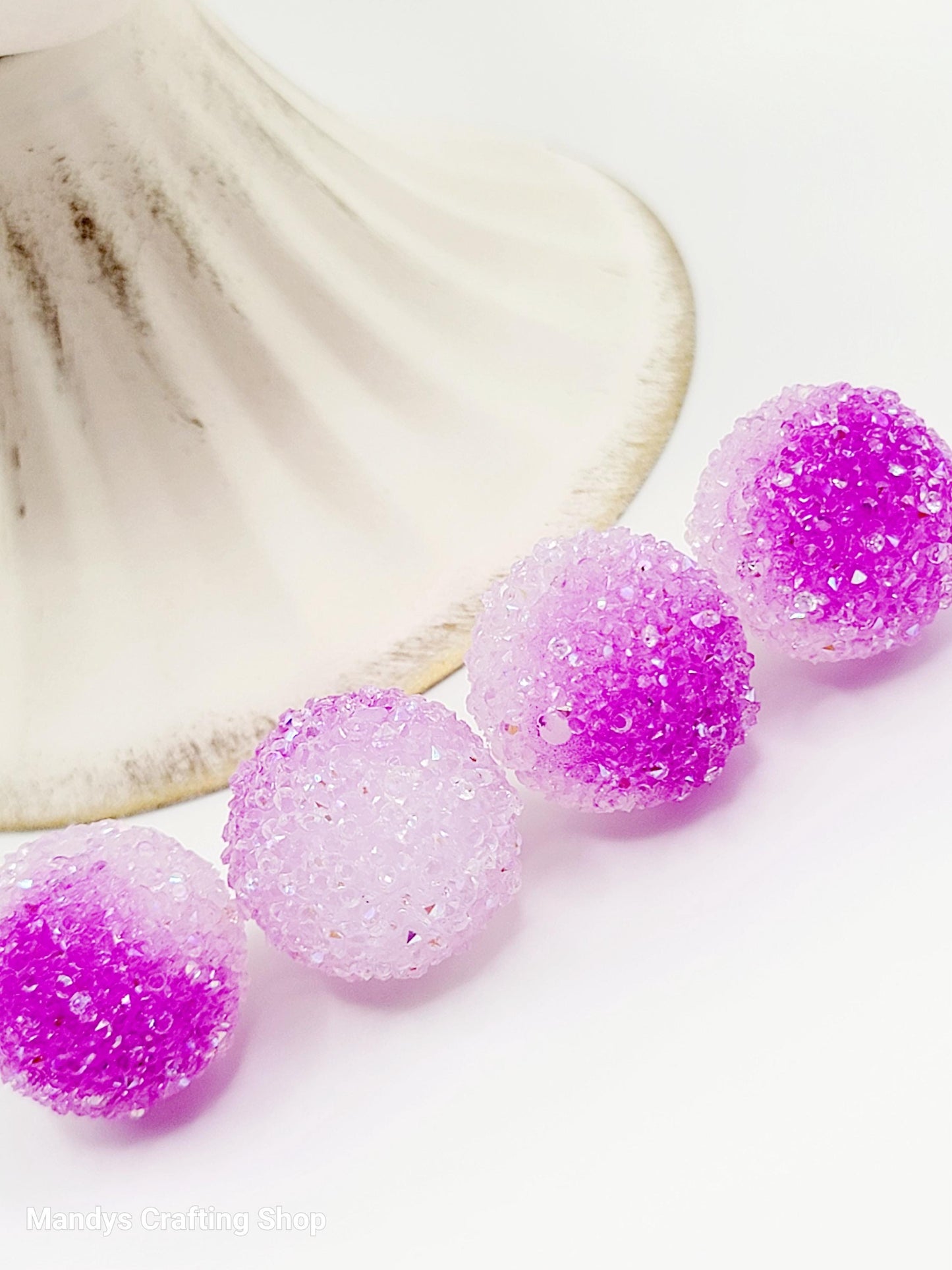 20mm Purple Gradient Sugar Acrylic Beads (Set of 5) – Chunky Bubblegum Beads