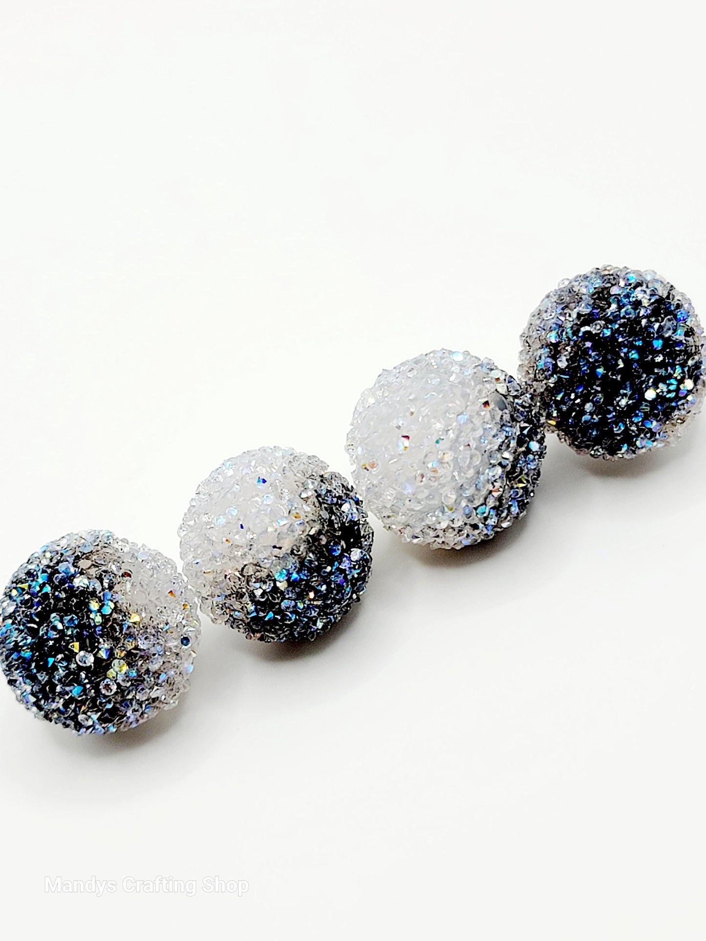 20mm Black Gradient Sugar Acrylic Beads (Set of 5) – Chunky Bubblegum Beads