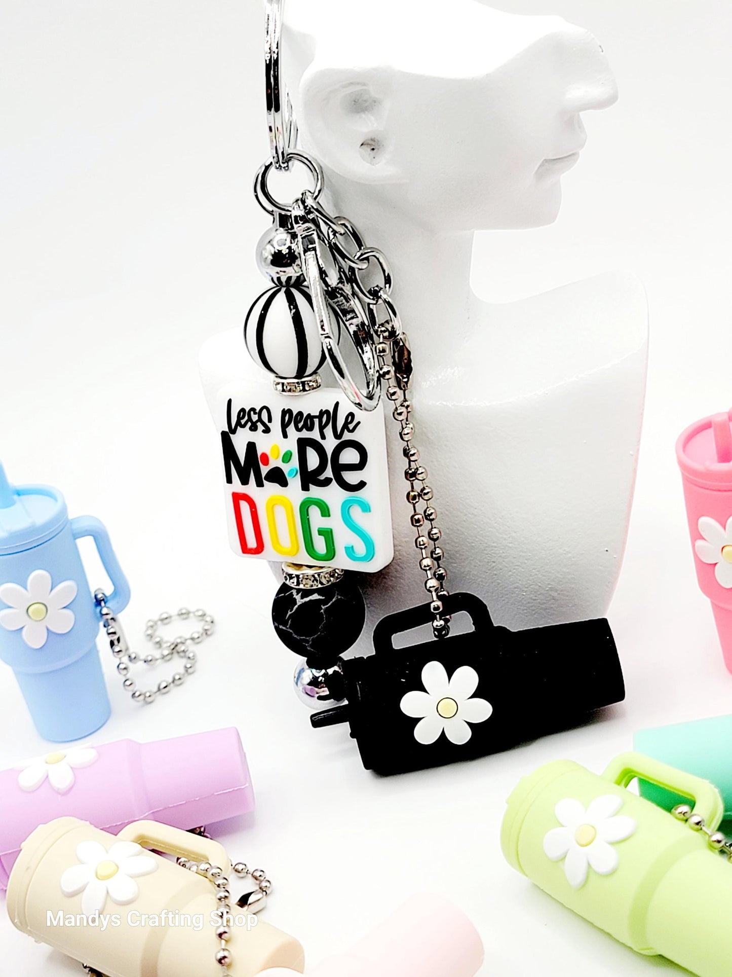 Mini Tumbler Keychain – Cute Flower Cup Wristlet Charm