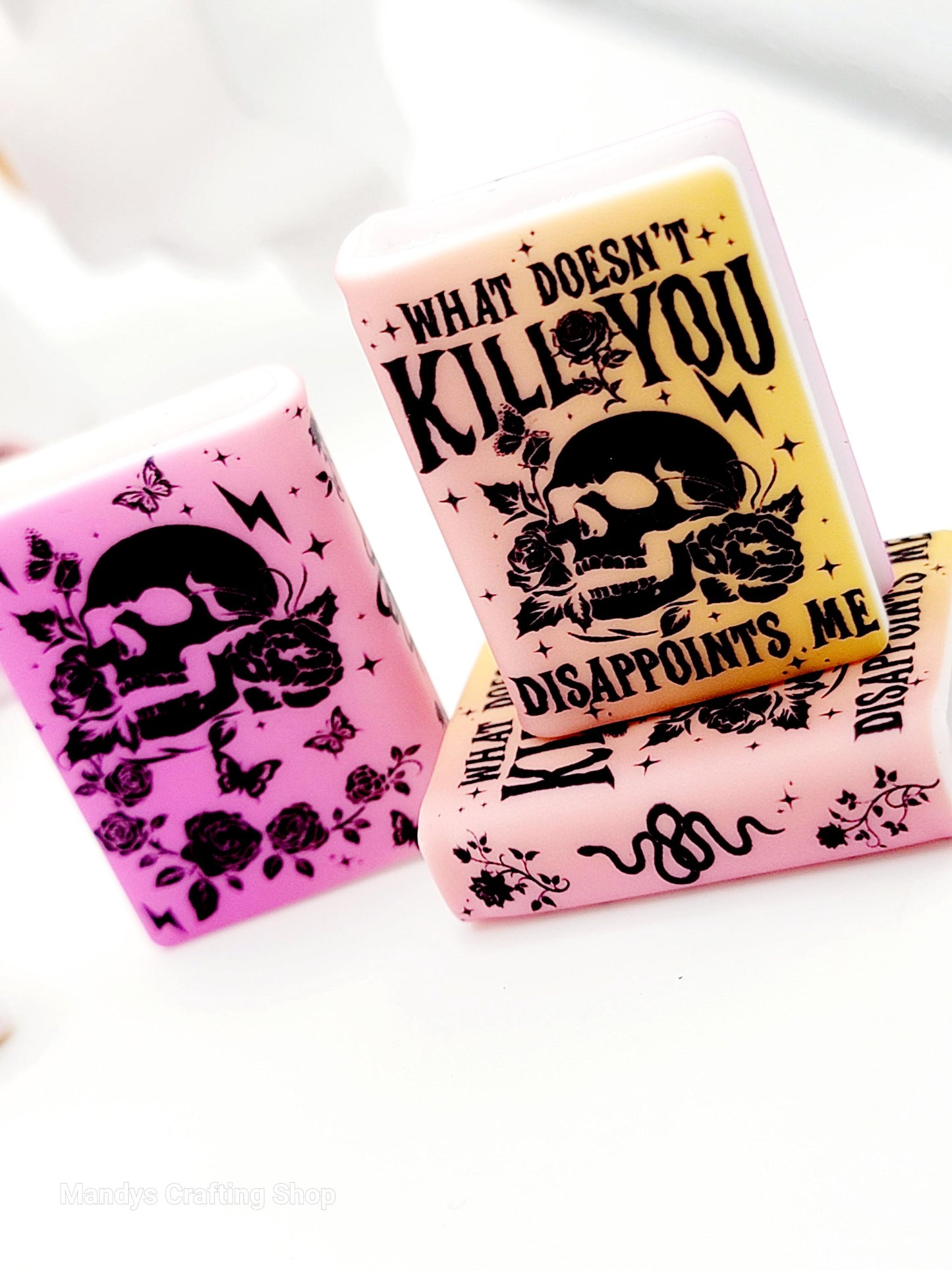 Skeleton Book Silicone Focal Bead – Funny Reading Pen Journal Bead (Set of 1 or 2)