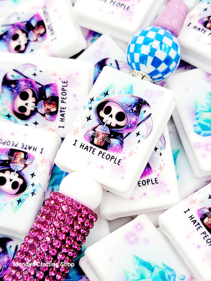 Baby Skeleton Book Silicone Focal Bead – Funny Reading Journal Pen Bead (Set of 1 or 2)