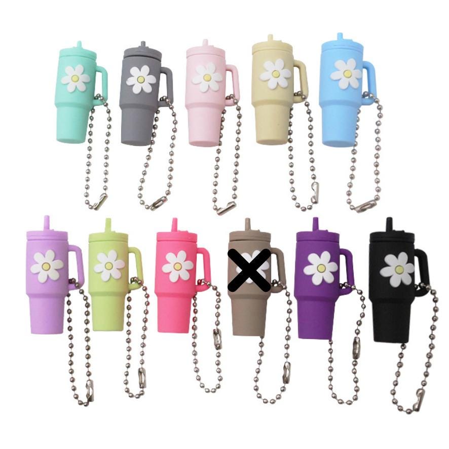 Mini Tumbler Keychain – Cute Flower Cup Wristlet Charm