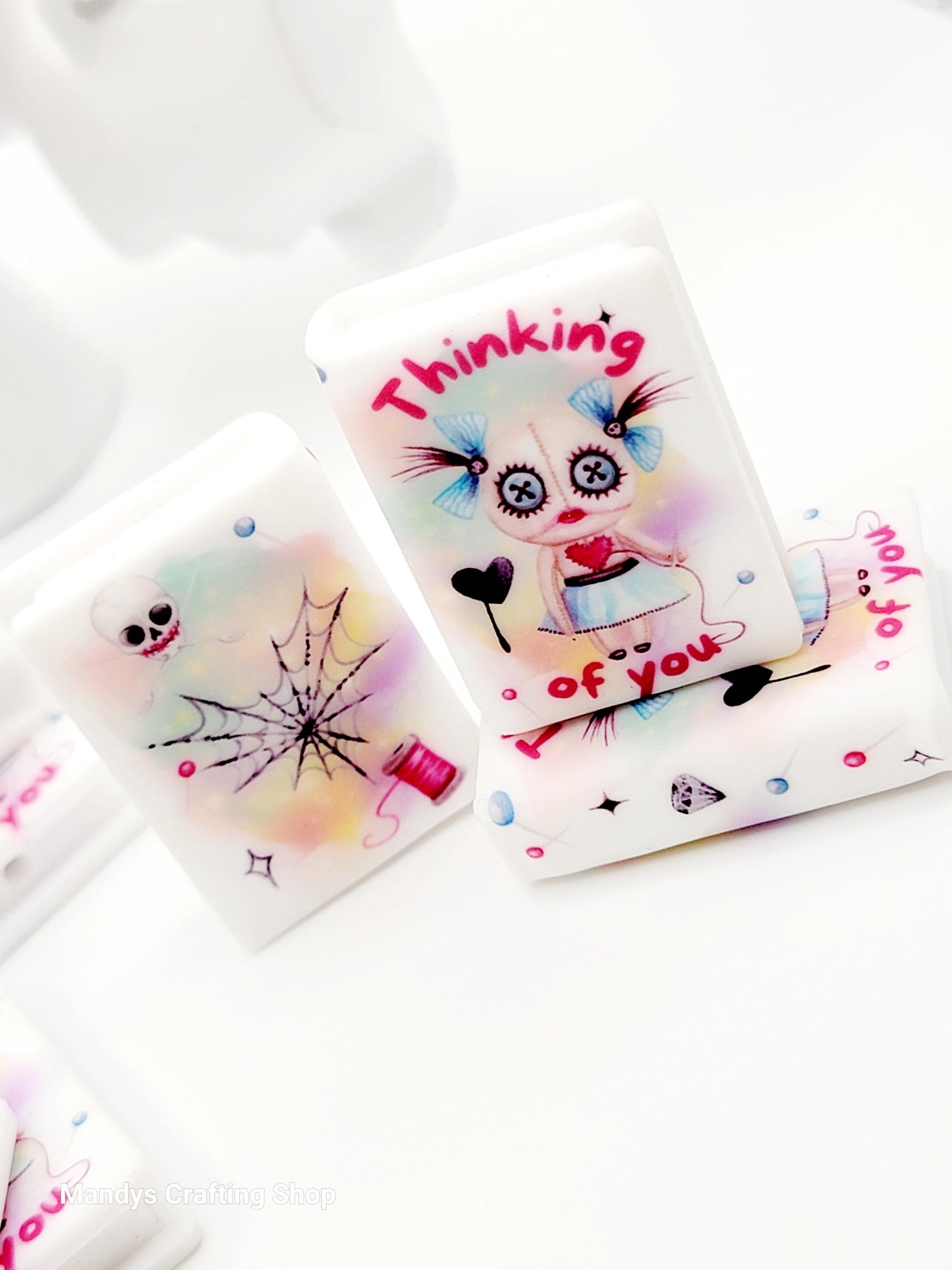 Thinking of You Voodoo Doll Book Silicone Focal Bead – Best Friend Journal Pen Bead (Set of 1 or 2)
