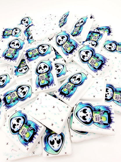 Anxiety Baby Skeleton Book Silicone Focal Bead – Mental Health Journal Pen Bead (Set of 1 or 2)