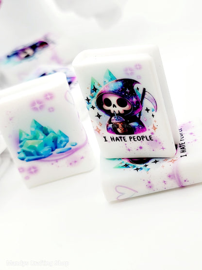 Baby Skeleton Book Silicone Focal Bead – Funny Reading Journal Pen Bead (Set of 1 or 2)
