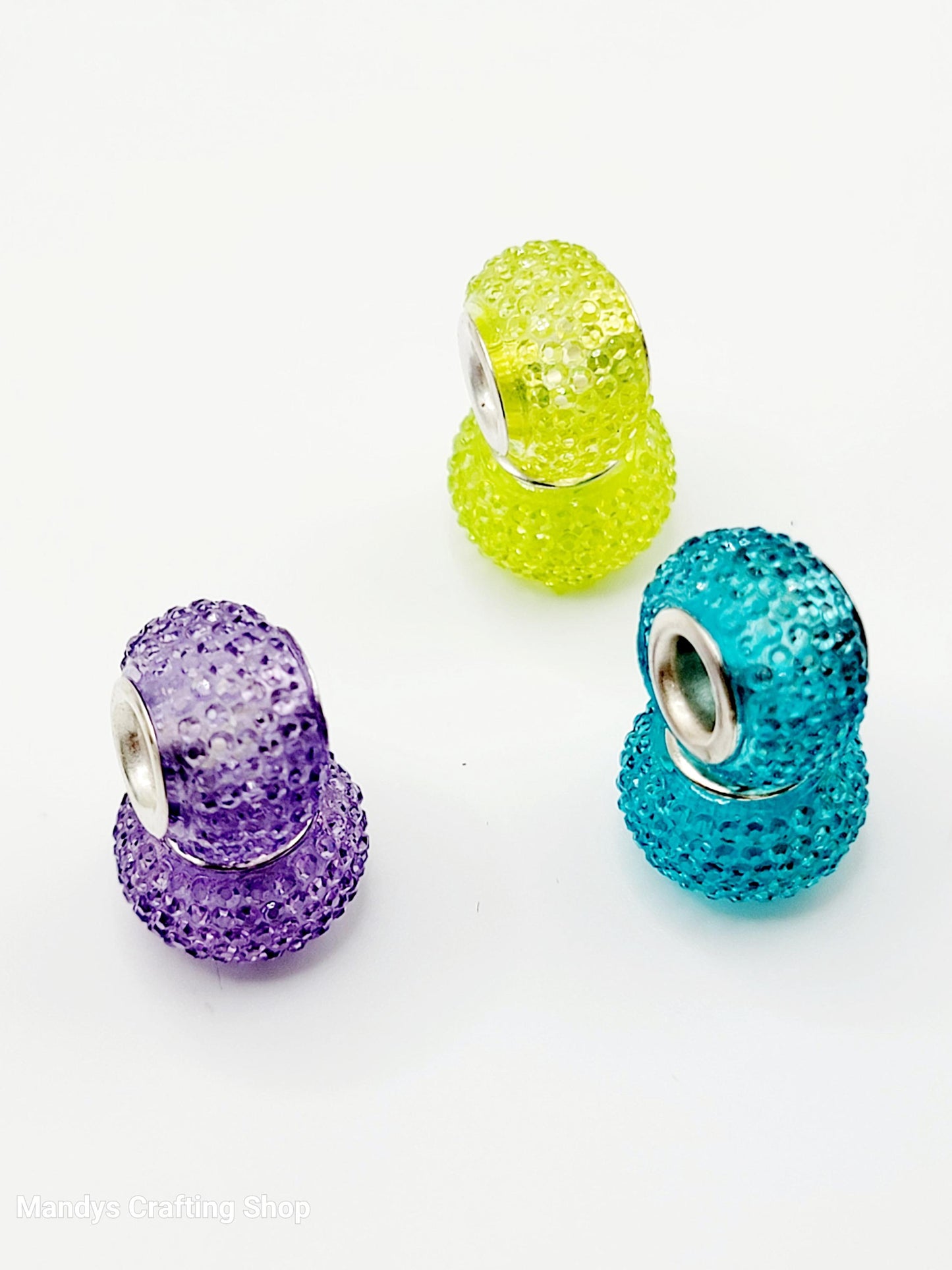 14mm Faceted Acrylic Spacer Beads (Pack of 5) – Crystal Color Mix