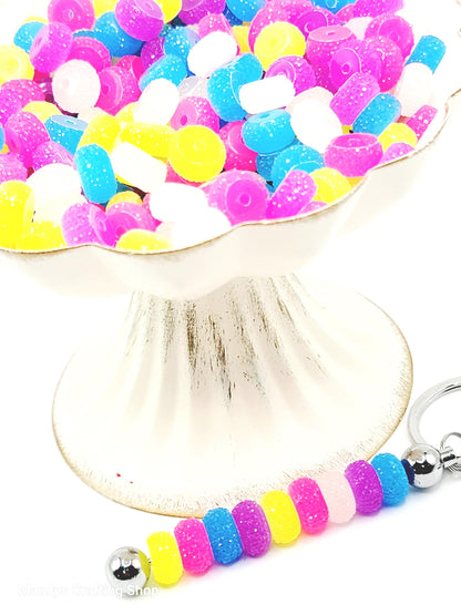 12mm Acrylic Gasket Spacer Beads Mix Color Style 4 – Pack of 20