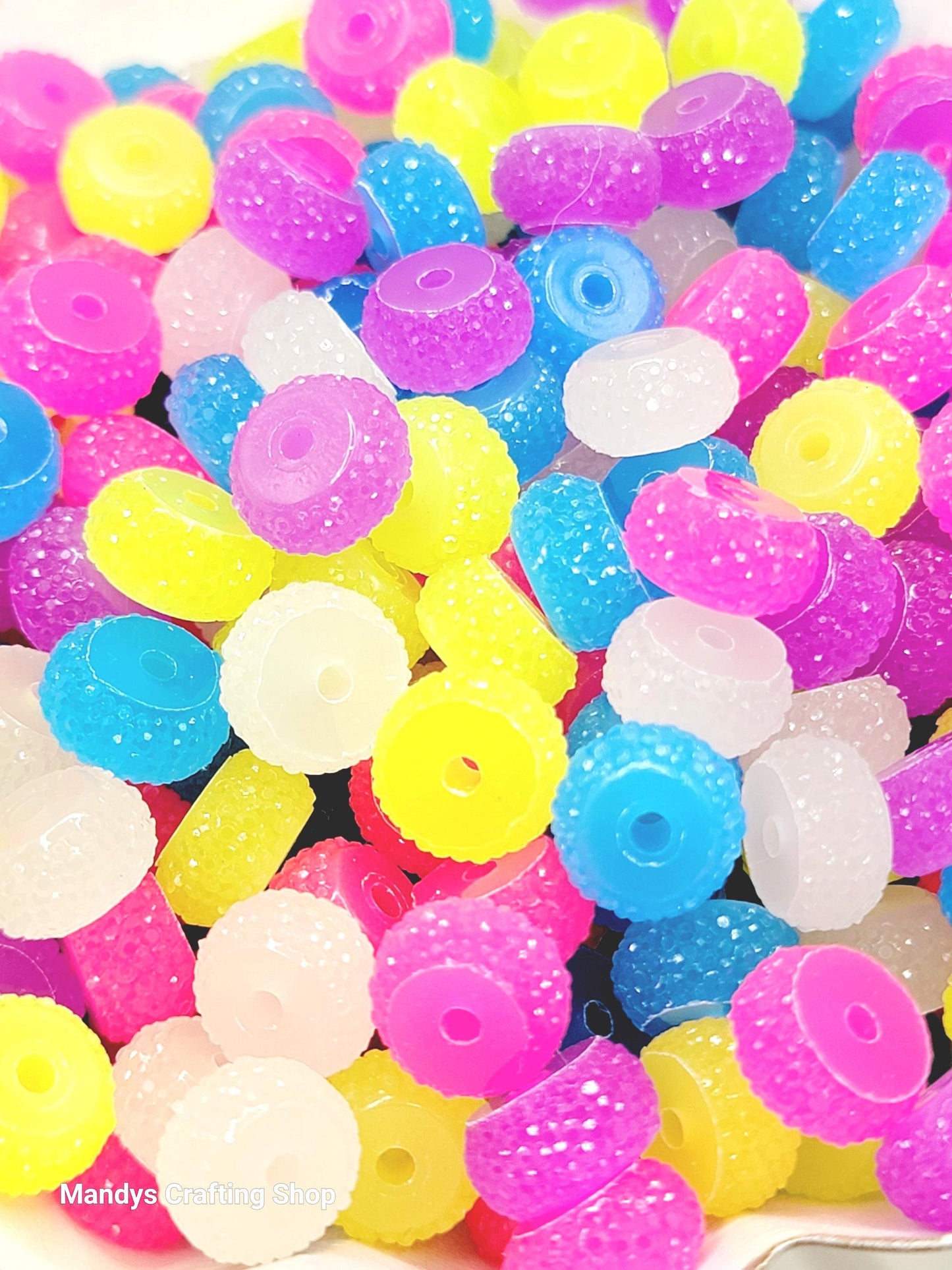 12mm Acrylic Gasket Spacer Beads Mix Color Style 4 – Pack of 20
