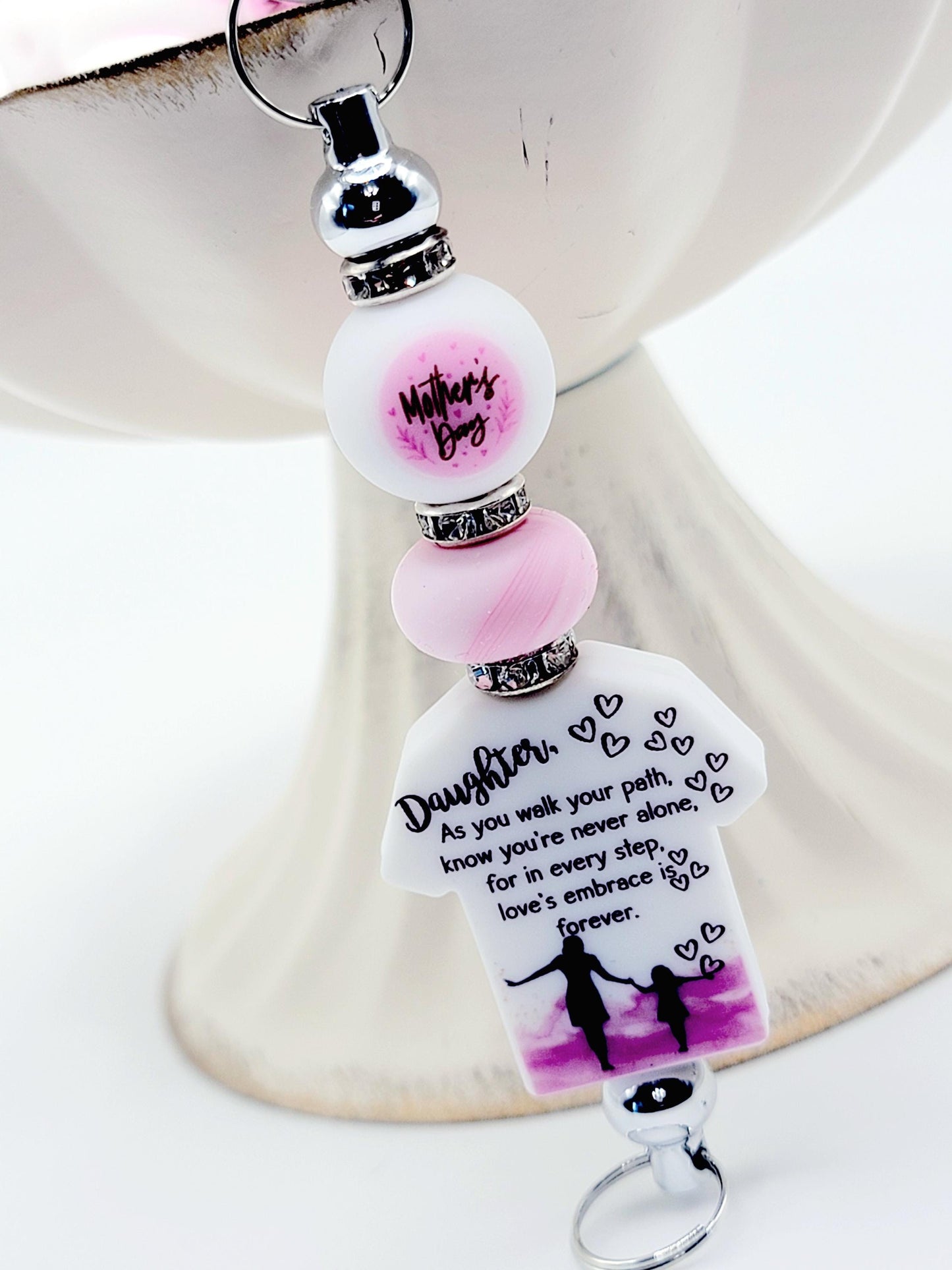15mm Printed Mother’s Day Printed Silicone Bead – Mom Round Beads for Pens & Wristlets