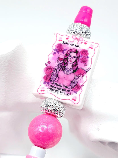 Sassy Reading Book Silicone Focal Bead – Funny Smut Journal Pen Bead (Set of 1 or 2)