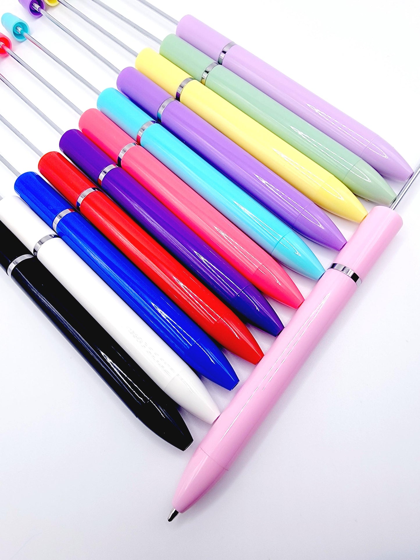 10 Replacement Ink Refills for Long Barrel Beadable Pens Only, See Photo For Pen Style