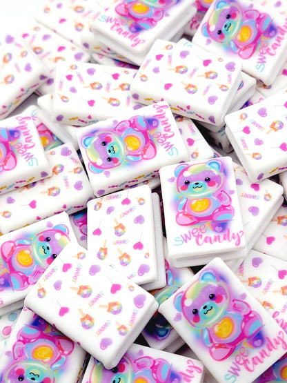 Candy Bear Silicone Book Focal Bead – Valentine’s Day Journal Pen Bead (Set of 1 or 2)