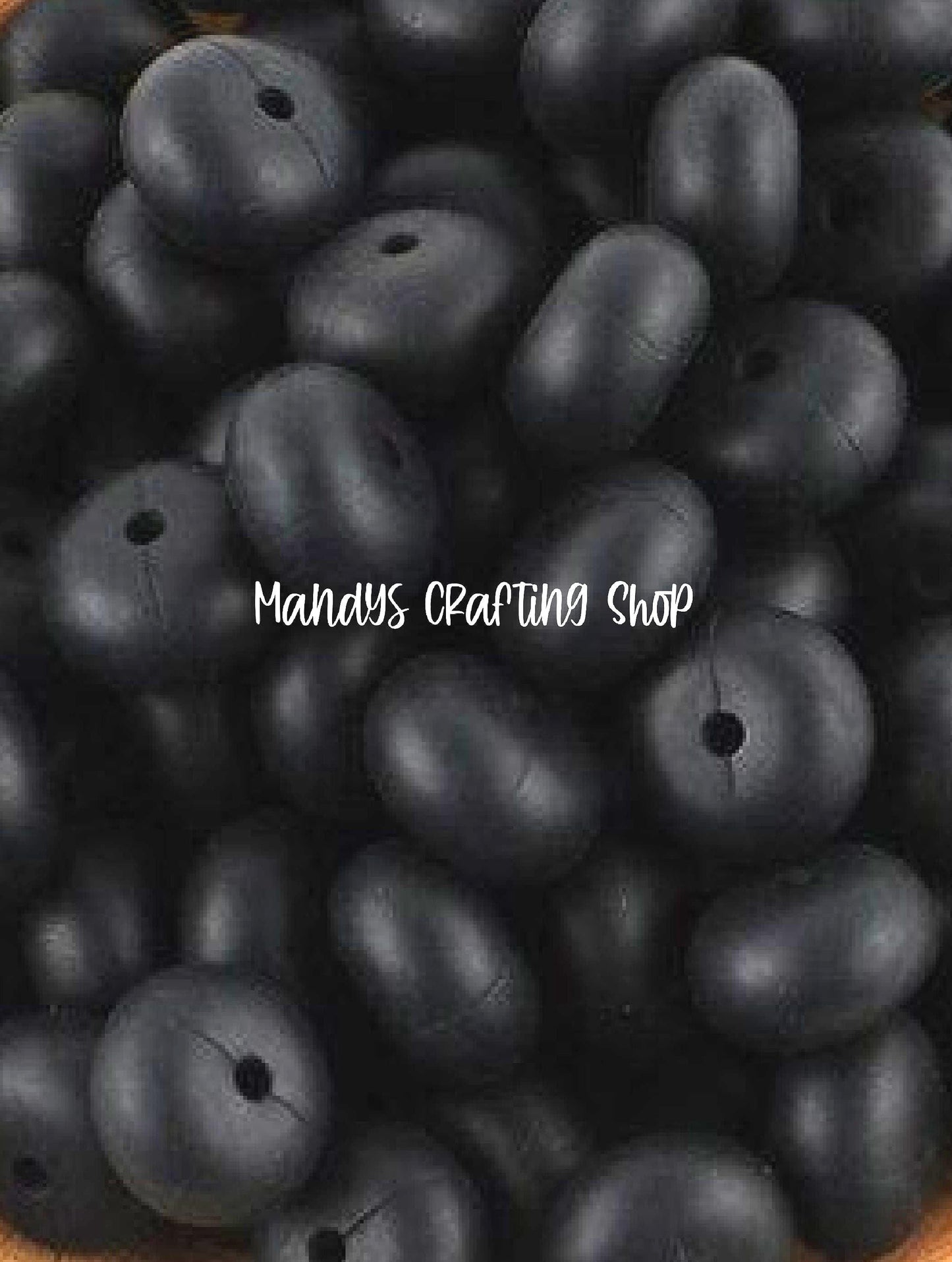 Black Abacus Silicone Beads Matte– 14mm (Set of 10)