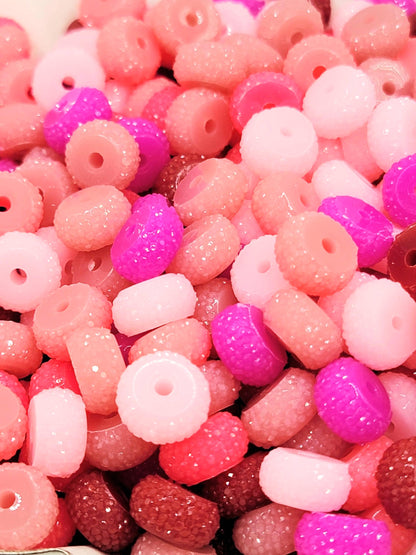 12mm Valentine Love Acrylic Gasket Spacer Beads Mix – Pack of 20
