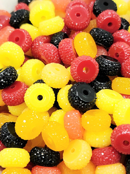 12mm Autumn Glow Acrylic Gasket Spacer Beads Mix – Pack of 20