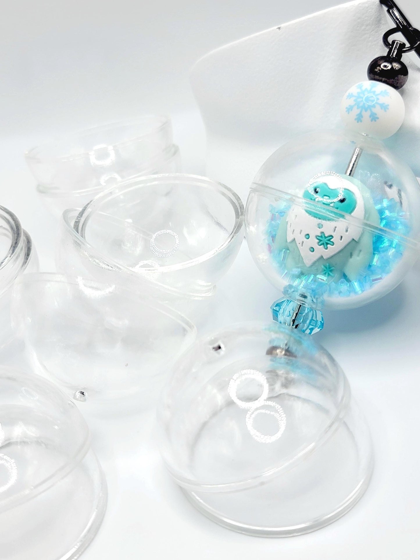 Clear Snow Globe Acrylic Beads, 44mm – Set of 2 or 5