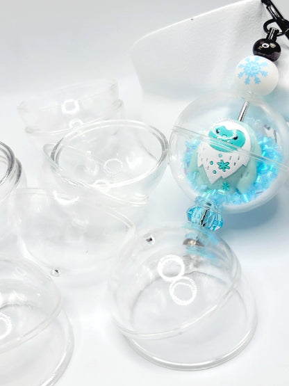 Clear Snow Globe Acrylic Beads, 44mm – Set of 2 or 5