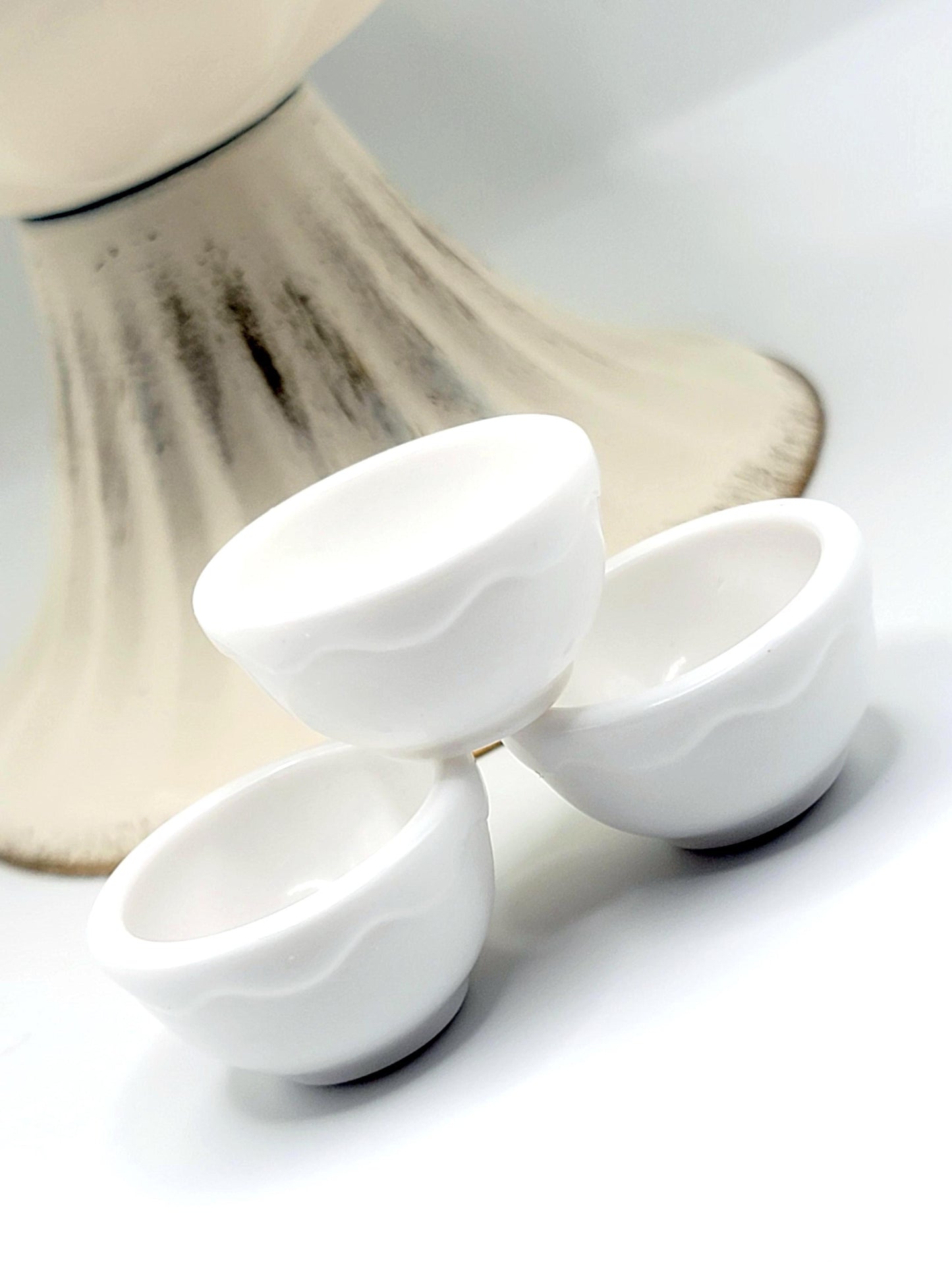 3D White Bowl Focal Bead – Acrylic Plastic Flower Bowl (Set of 1 or 2)