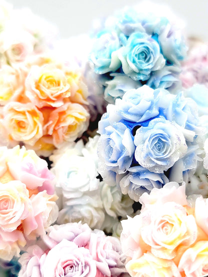 Rose Flower Beads (Set of 2 or 5) – Fancy Sparkle & Luminous Large Acrylic Beads