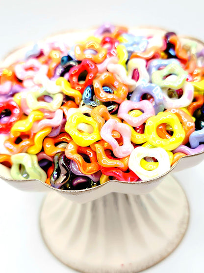16mm UV Shiny Wavy Acrylic Spacer Beads (Pack 25) – Colorful Mix
