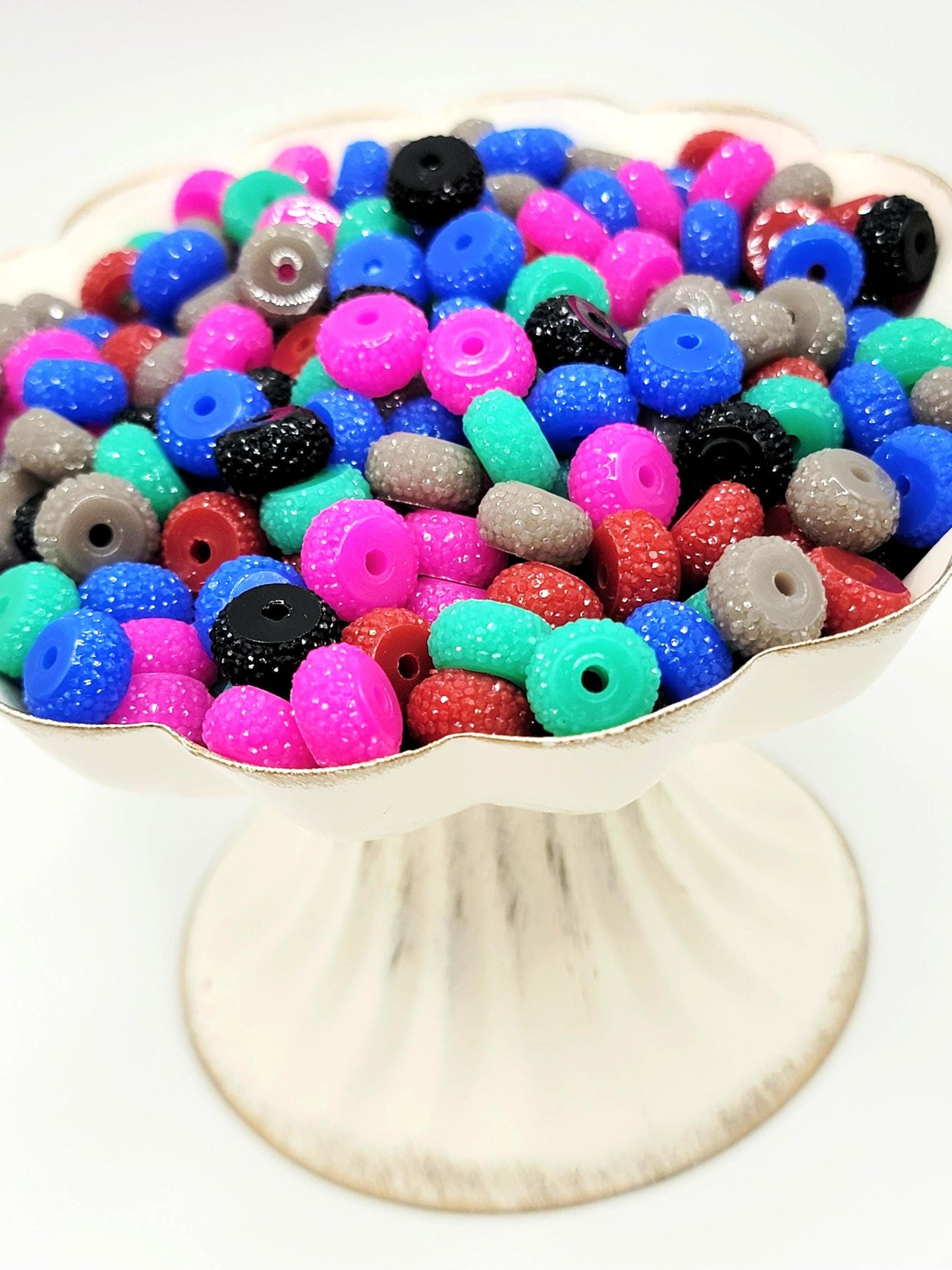 12mm Twilight Riot Acrylic Gasket Spacer Beads Mix - Pack of 20